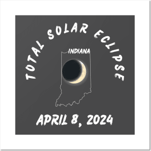 Indiana Total Solar Eclipse 2024 Posters and Art